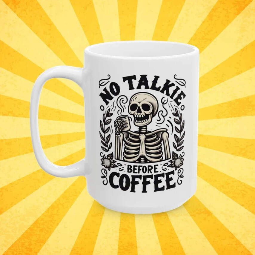 No Talkie Before Coffee Mug